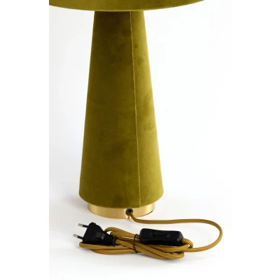 Afbeelding van Light &amp; Living Tafellamp Devia Velvet Groen