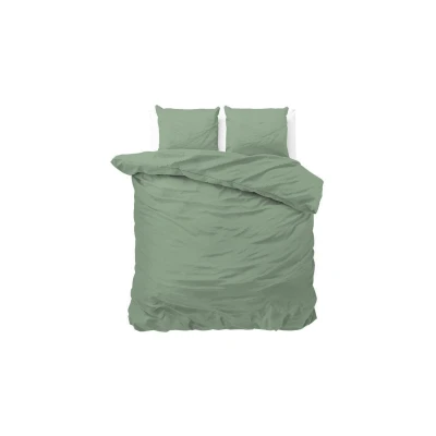 Afbeelding van Dekbedovertrek Satin Point Lits Jumeaux (240x220 cm) Groen Microvezel Dessin: Strepen Zensation Dekbed Discounter.nl