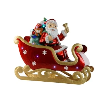 Afbeelding van Kerstversiering Home ESPRIT Rood Multicolour Kerstman 64 x 26 60 cm