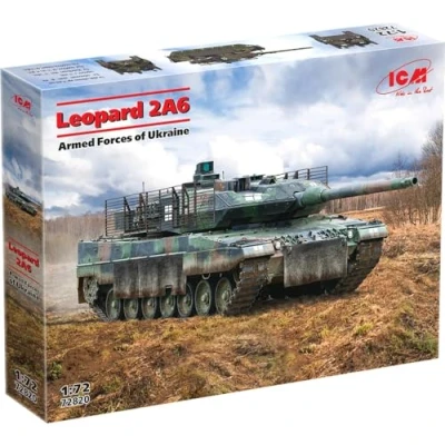 Afbeelding van 1:72 ICM 72820 Leopard 2A6 Tank Strijdkrachten van Oekraïne Plastic Modelbouwpakket