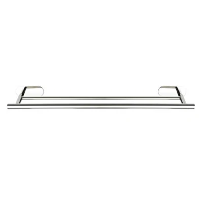 Afbeelding van WENKO Turbo Loc® Dubbele Handdoekhouder Orea Duo RVS glanzend Handdoekrek Bevestigen zonder boren