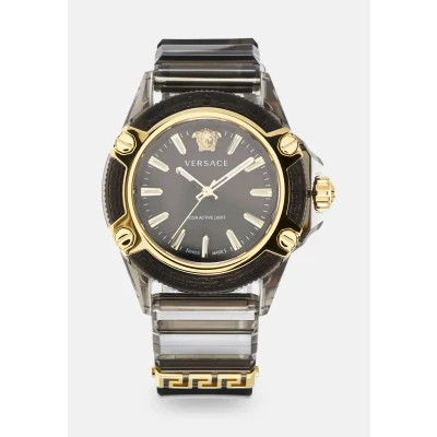 Afbeelding van Versace Watches ICON Active Unisex Horloge Transparent black/goldcoloured, Maat: One Size, black/gold coloured