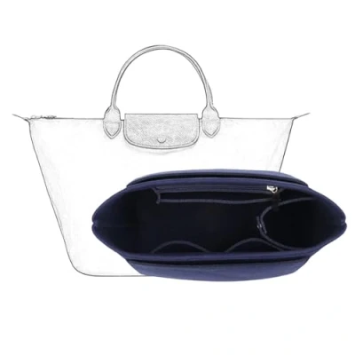 Afbeelding van D.DUO Tasorganizer, tas organizer, accessoires voor handtas van Longchamp met lang handvat (S, kort handvat, donkerblauw)