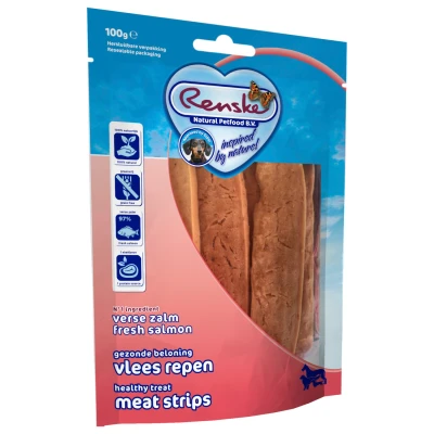 Afbeelding van Renske Vleesrepen 100 g Hondensnacks Zalm&amp;Groente