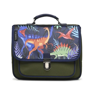 Afbeelding van Caramel &amp; Cie Kleuterboekentas Jurassic Smal Groen