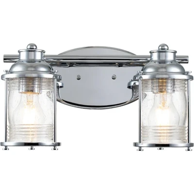 Afbeelding van Kichler LED Badkamerarmatuur Ashland Bay 2X E27 Max 60W IP44 Polished Chrome