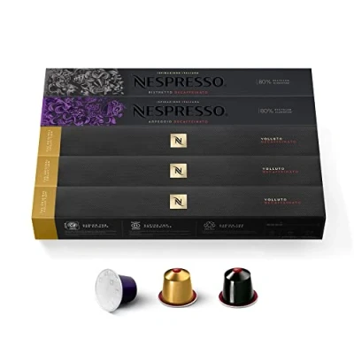Afbeelding van NESPRESSO originele Decaffeinato Collection, medium en donker roosteren, compatibel met koffiemachines, 50 stuks koffiecapsules