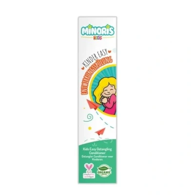 Afbeelding van Minoris Kids Detangler Conditioner voor Kinderen Biologisch, Vegan, Schone Formule, Dermatologisch Getest, Zachte Voeding Klitvrij Haar, 200ml