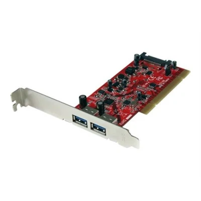 Image de StarTech.com Carte PCI vers 2 ports USB 3.0 SuperSpeed Alimentation SATA adaptateur