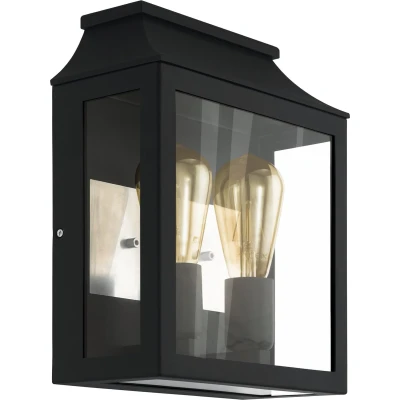 Afbeelding van EGLO Soncino Wandlamp Voor buiten E27 IP44 Zwart