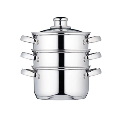 Afbeelding van Kitchencraft Stoompan 16 Cm Rvs Zilver/glas 4 delig