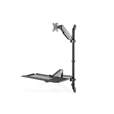 Afbeelding van Digitus DA 90372 Monitor wandbeugel 1 voudig 43,2 cm (17) 81,3 (32) Zwart In hoogte verstelbaar, zwenkbaar, Kantelbaar, Kantelbaar en