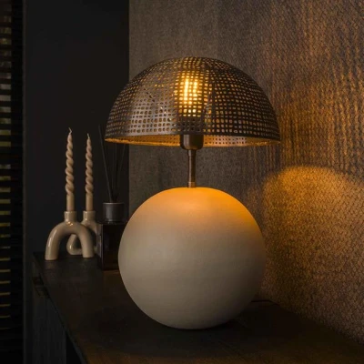 Afbeelding van Hoyz Collection Tafellamp 1L Sphere Natural Grey