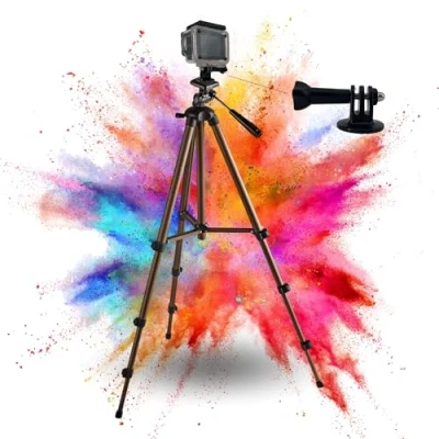 Afbeelding van TronicXL 134cm Statief 3 delig geschikt voor DJI, Osmo, GoPro, Hero, Hero+, 3, 4, 5, 6, 7, 8, 9, 10, 11, 12, 13, Session Action Cam Tripod Camerastatief inclusief adapter houder en Tas Tripod21