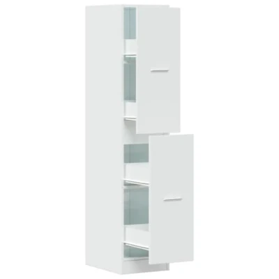 Image de vidaXL Armoire d&#039;apothicaire blanc brillant bois d’ingénierie855529