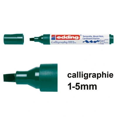 Image de Edding 1455 marqueur calligraphie (1 5 mm) vert bouteille