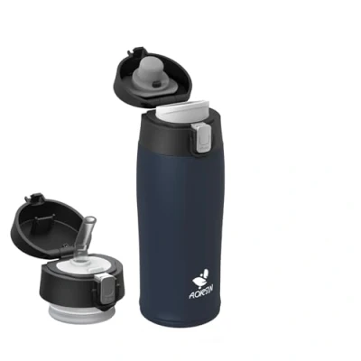 Image de AORIN gourde en acier inoxydable 18/8 350 ml Bouteille isotherme anti fuite, sans BPA, pour enfants, inoxydable, le sport, l&#039;école, l&#039;extérieur