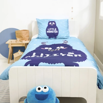 Afbeelding van Little Monster Kinder Dekbedovertrek 140x200/220 cm + 60x70