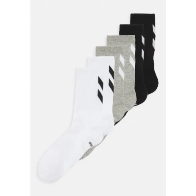 Afbeelding van Hummel Chevron Socks 6 PACK Unisex Sportsokken, Maat: 46/48, White/black/grey melange