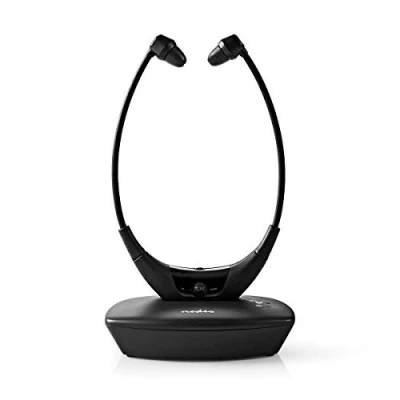 Afbeelding van Draadloze oordopjes Nedis (Radiogestuurd, 4.5 uur accu, 3.5 mm jack, Zwart)