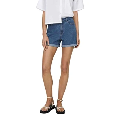 Image de Only Onlvega Life Hw Mom Shorts Noos Jean Femme, Denim Bleu Médium, L
