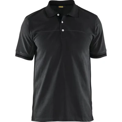 Image de Polo bicolore noir/gris foncé