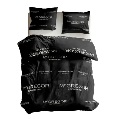 Afbeelding van Dekbedovertrek McGregor 2 persoons (200x200/220 cm) Microvezel Tekst Antraciet Ga naar Dekbed Discounter.nl &amp; Profiteer Nu