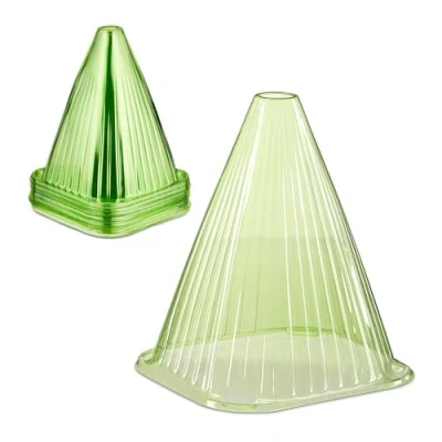 Afbeelding van Relaxdays Set van 32 PVC vorst en slakkenbeschermingshoezen, groen, 22 x 19 cm
