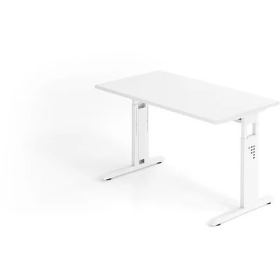 Afbeelding van MEGA 612 W Bureau Tafelhoogte I In hoogte verstelbaar Wit/Wit 120 x 67