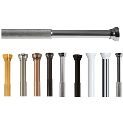 Afbeelding van Spirella Arios Telescopische stang douchegordijnstang, zonder boren, klemstang verstelbaar door draaien, veilige grip, douchestang, kledingstang, zilver 75 125 cm