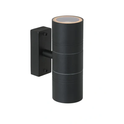 Afbeelding van Lucide ARNE LED Wandspot Buiten Ø 6,3 cm GU10 2x5W 2700K IP44 Zwart