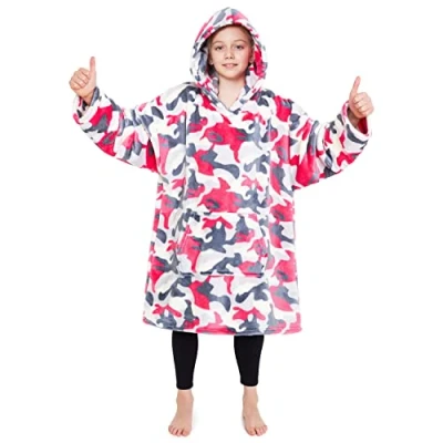 Afbeelding van CityComfort hoodie deken voor kinderen, oversized trui, van fleece