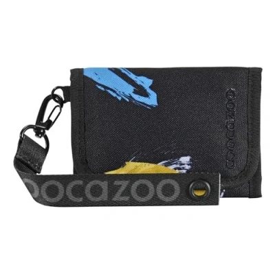 Afbeelding van coocazoo Portemonnee met binnen en buitenvenster, vak voor munten kaarten, klittenbandsluiting, polyester, 3e klasse, Crazy Artnight zwart blauw