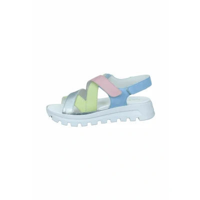 Afbeelding van Waldläufer Sandalen met plateauzool, Dames, Maat: 39, Menta lime candy ciel Leer
