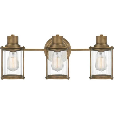 Afbeelding van Quoizel LED Badkamerarmatuur Riggs 3X E27 Max 40W IP44 Weathered Brass