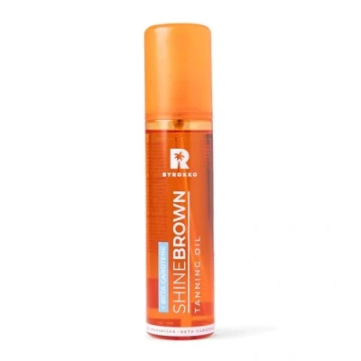 Afbeelding van BYROKKO Shine Brown Huile de bronzage bêta carotène (150 ml), d&#039;accélérateur pour banc soleil et d&#039;extérieur ultime un impeccable éclat