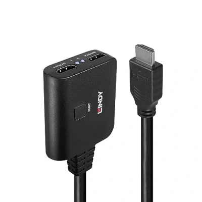 Afbeelding van Adapter HDMI naar 2 x LINDY 38356 Zwart