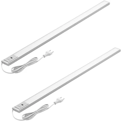Afbeelding van Oktaplex Riva led onderkastverlichting, verstelbaar, warmwit, 90 cm, keukenverlichting met sensor, 730 lm, onderkastlicht, keuken, 10 W, zilver, 2 stuks