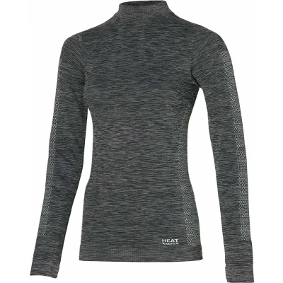 Afbeelding van Functional LS Thermoshirt Dames Black Melange 990 S Zwart Thermokleding