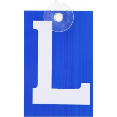 Afbeelding van All Ride L Plaat met Zuignap 16 x 10 cm. Blauw/Wit