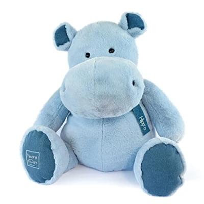 Afbeelding van Histoire d&#039;ours Hijppo knuffel Hippo Jeansblauw 85 cm zeer groot, zacht en schattig pluche dier voor kalins geboorte verjaardagscadeau kinderen nijlpaard HO3215