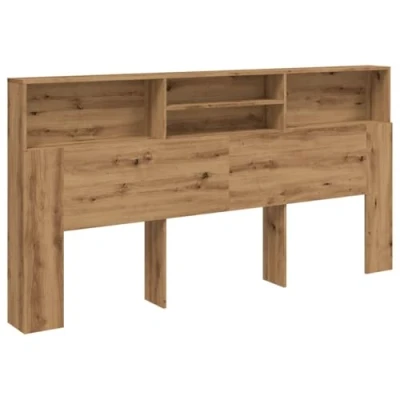 Afbeelding van vidaXL Hoofdbordkast 200x19x103,5 cm bewerkt hout artisanaal eiken