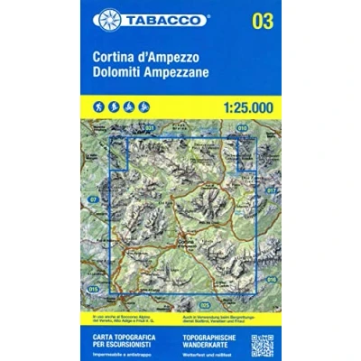 Afbeelding van Cortina d&#039;Ampezzo e Dolomiti Ampezzane (blad 03) 1:25 000