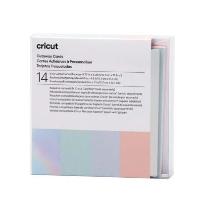 Afbeelding van Cricut Cut Away Cards Pastel S40 Kaartenset Tulpenblauw, Poeder