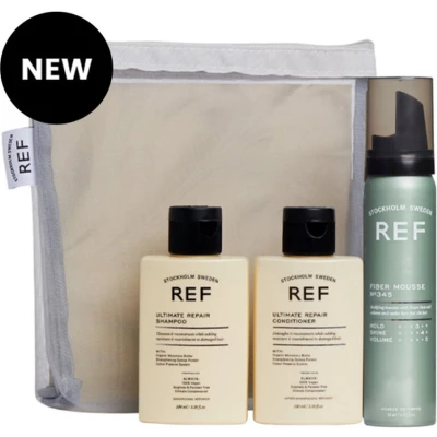 Afbeelding van REF Stockholm Ultimate Repair Pakket Beschadigd haar Zomerpakket Vakantiepakket Reisverpakkingen Shampoo Conditioner Fiber Mousse