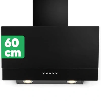 Afbeelding van Bomann DU 7607 G Schuine Afzuigkap Zwart Glas 60cm met randafzuiging