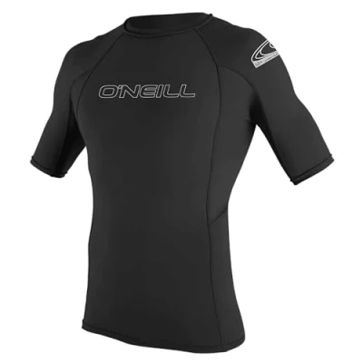 Image de O’Neill Wetsuits Basic Skins S/S Crew T Shirt en néoprène pour Homme., Noir, XXL