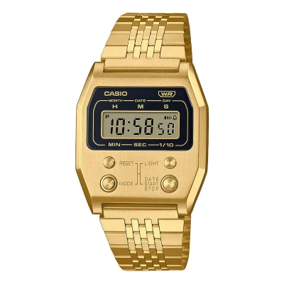 Afbeelding van Casio Premium Vintage Unisex Digitaal horloge goldcoloured, Maat: One Size, Gold coloured