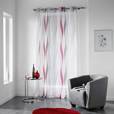 Afbeelding van Gordijn voor de woonkamer met ringen MADI, moderne decoratie, 140 x 240 cm