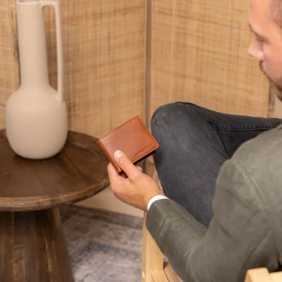Afbeelding van The Chesterfield Brand Leren Portemonnee Cognac Marvin